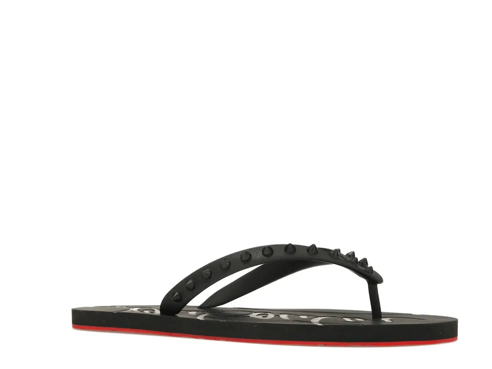 Christian Louboutin Loubi Flip Slide Black Black (Women's)