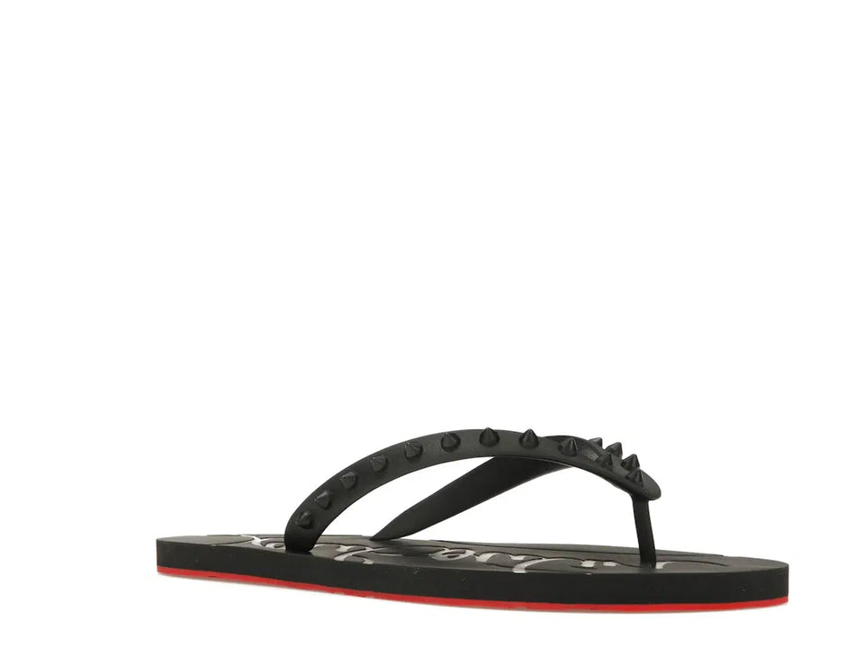Christian Louboutin Loubi Flip Slide Black Black (Women's)