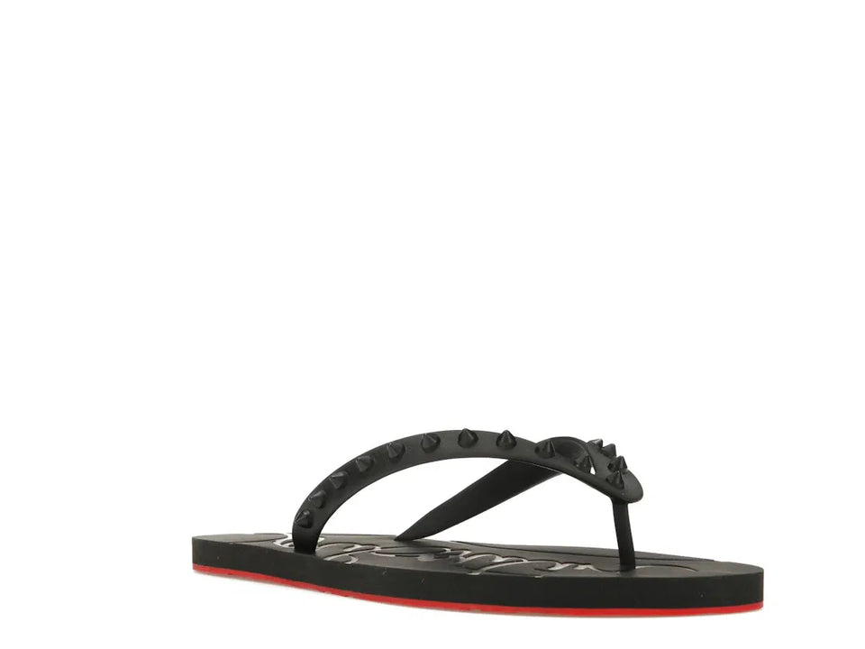 Christian Louboutin Loubi Flip Slide Black Black (Women's)