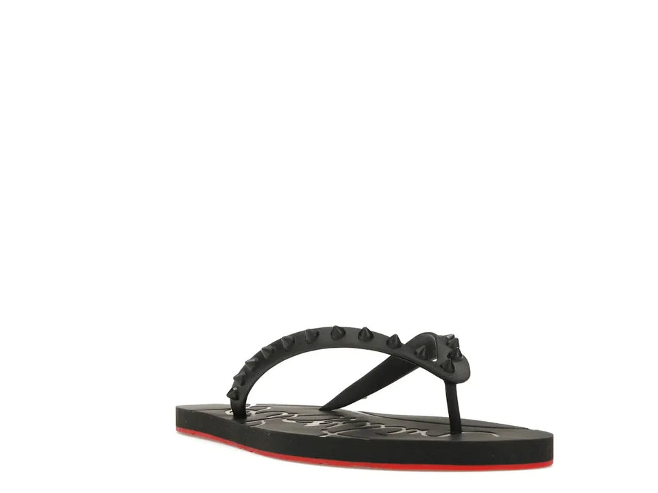 Christian Louboutin Loubi Flip Slide Black Black (Women's)