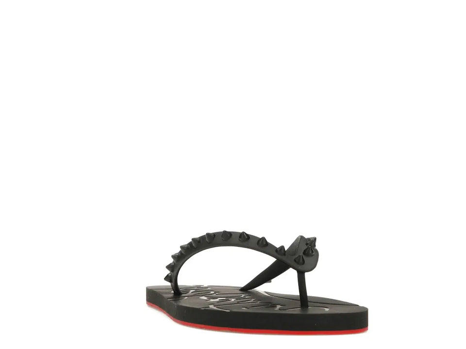 Christian Louboutin Loubi Flip Slide Black Black (Women's)