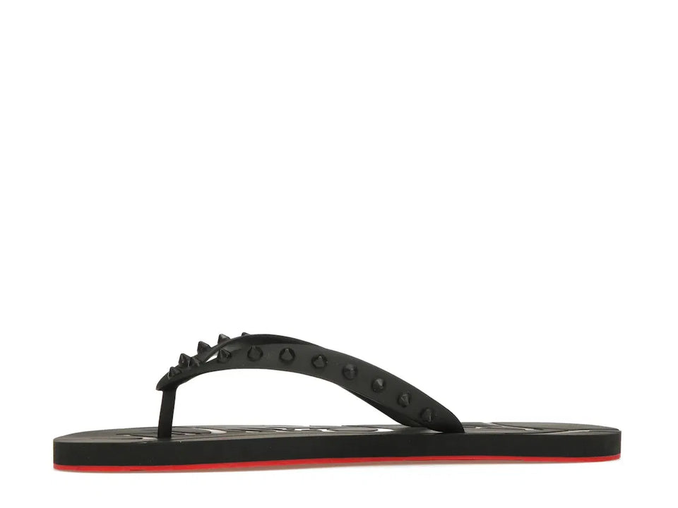 Christian Louboutin Loubi Flip Slide Black Black (Women's)