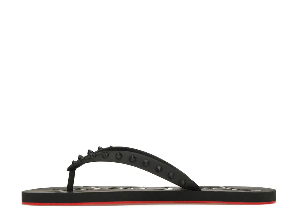 Christian Louboutin Loubi Flip Slide Black Black (Women's)