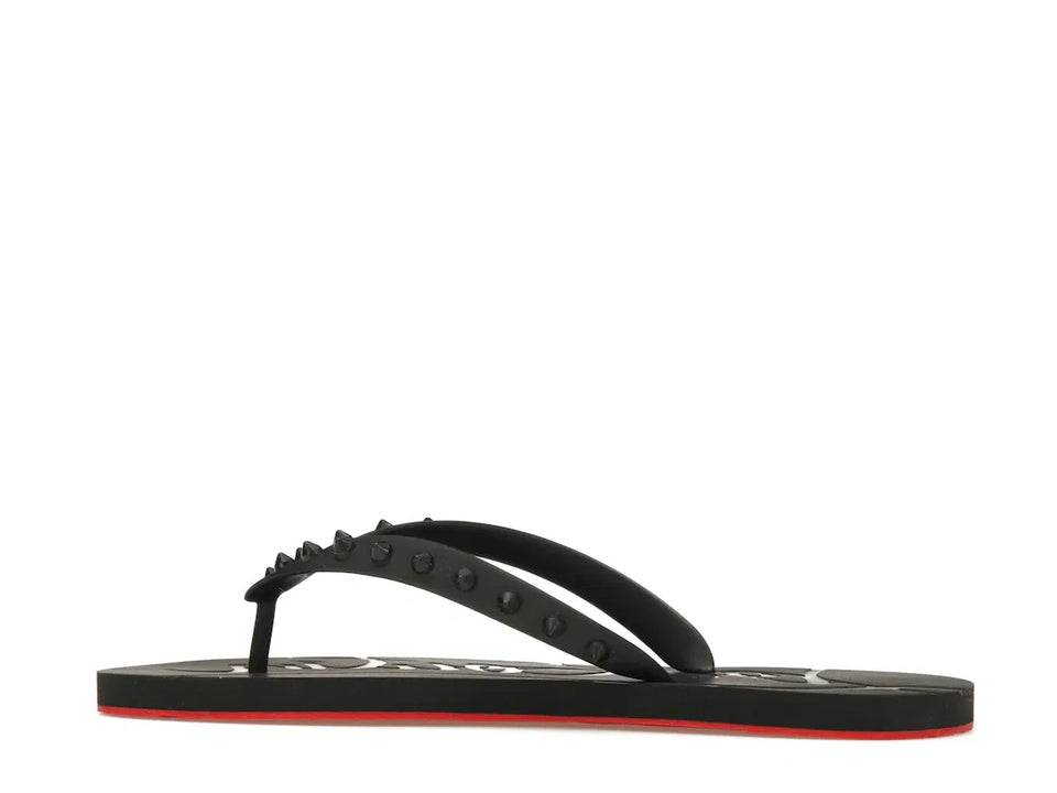Christian Louboutin Loubi Flip Slide Black Black (Women's)