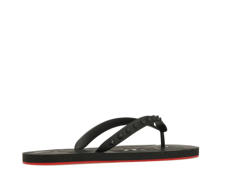 Christian Louboutin Loubi Flip Slide Black Black (Women's)