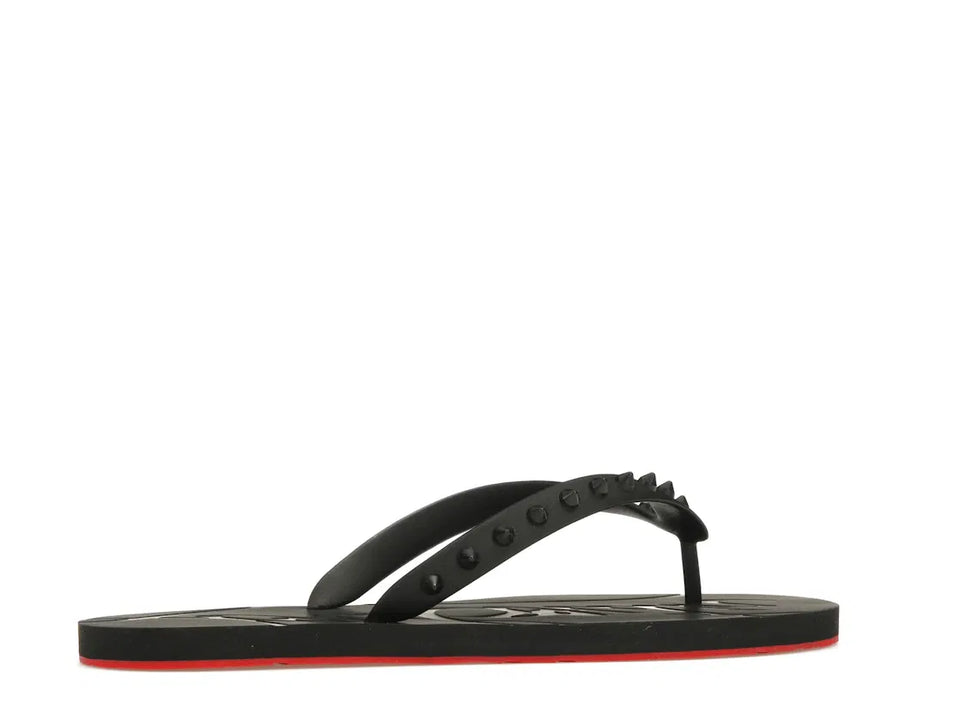 Christian Louboutin Loubi Flip Slide Black Black (Women's)