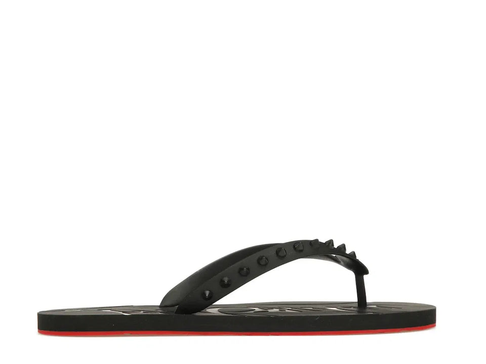 Christian Louboutin Loubi Flip Slide Black Black (Women's)