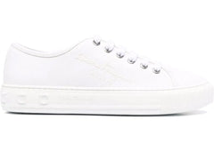 Ferragamo Embossed-Logo Low-Top Sneakers White (Women's)