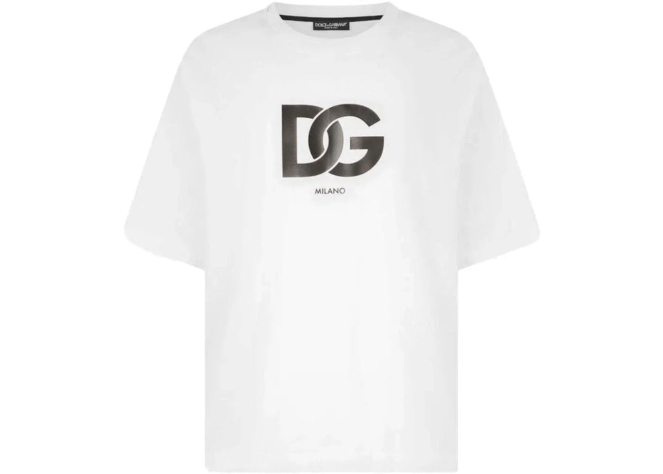 Dolce & Gabbana Cotton DG Logo Print T-Shirt White