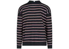 LOEWE Polo Cotton Sweater Black/Red/White