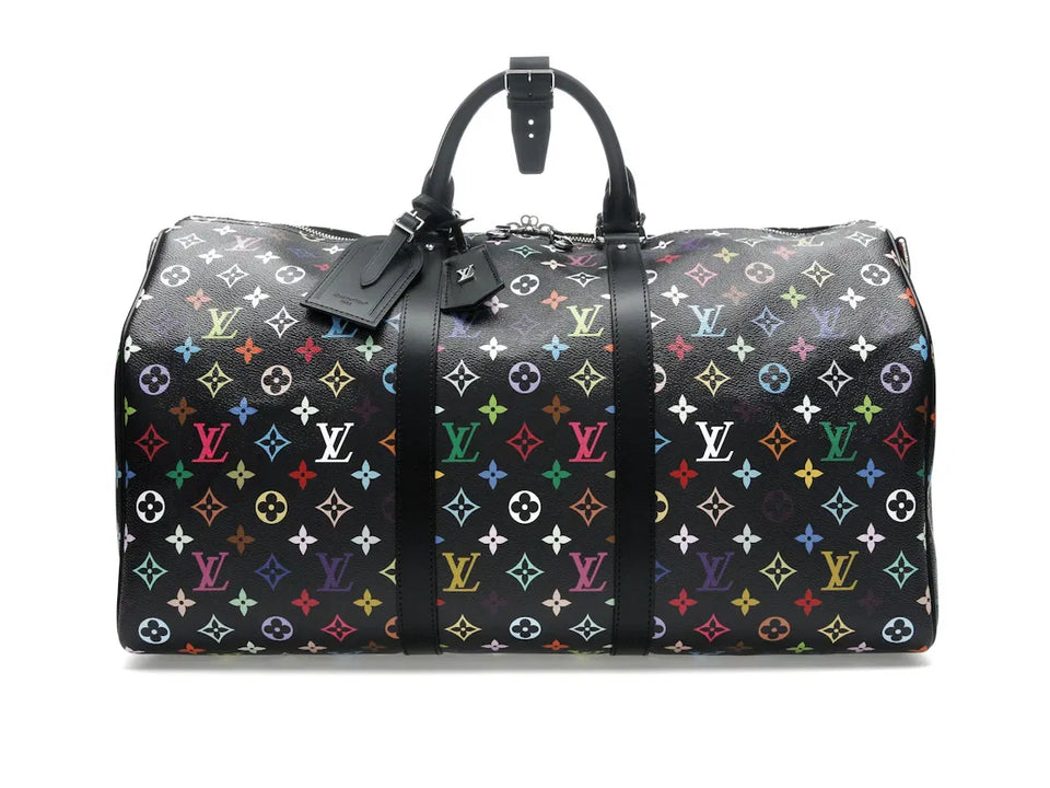 Louis Vuitton x Takashi Murakami Keepall Bandouliere 50 Black Multicolored