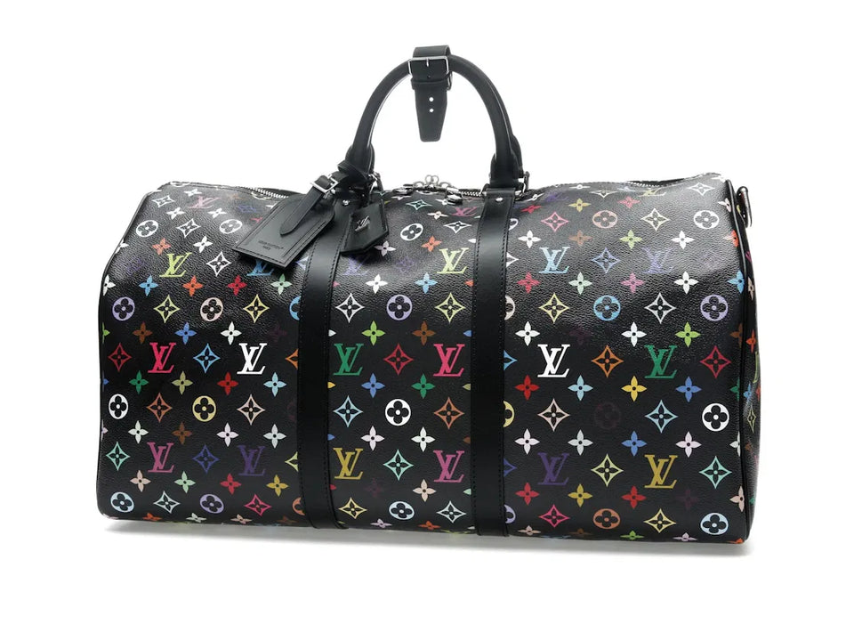 Louis Vuitton x Takashi Murakami Keepall Bandouliere 50 Black Multicolored