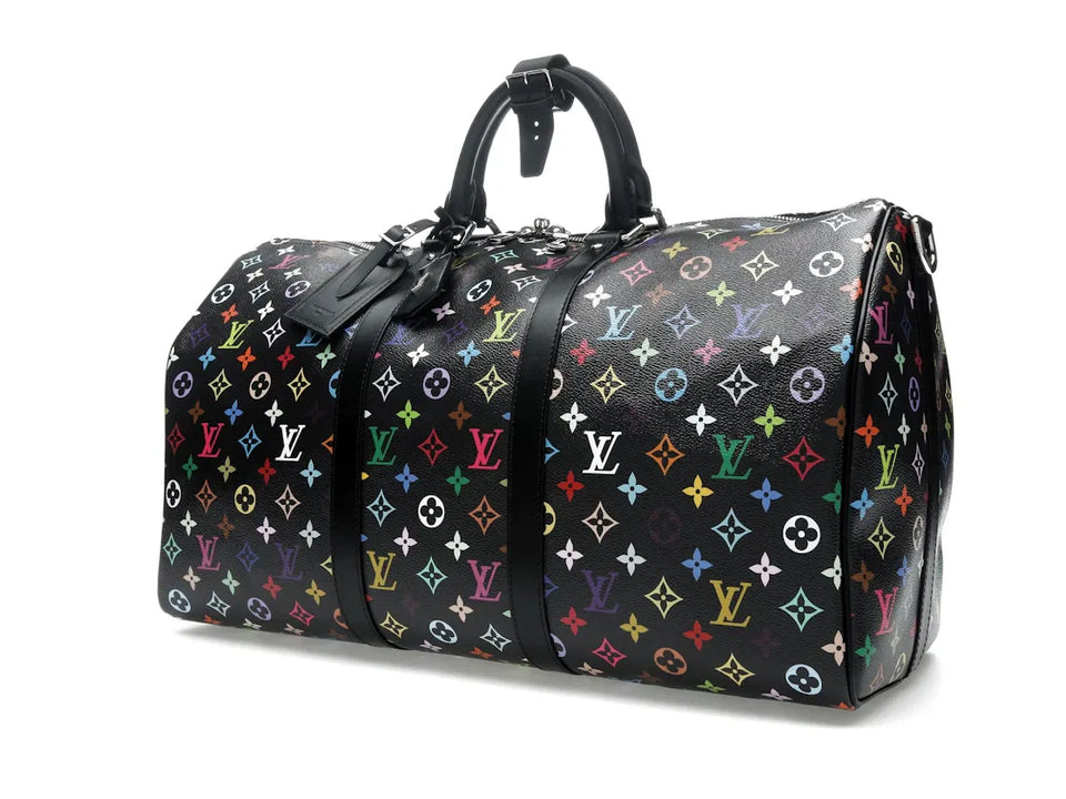 Louis Vuitton x Takashi Murakami Keepall Bandouliere 50 Black Multicolored