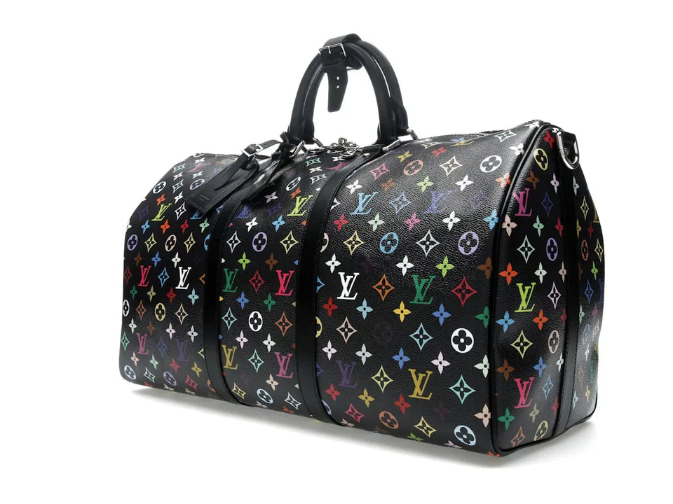 Louis Vuitton x Takashi Murakami Keepall Bandouliere 50 Black Multicolored