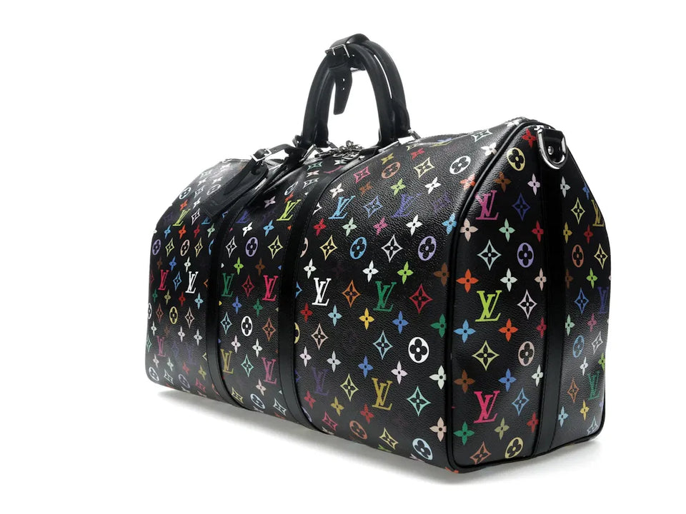 Louis Vuitton x Takashi Murakami Keepall Bandouliere 50 Black Multicolored