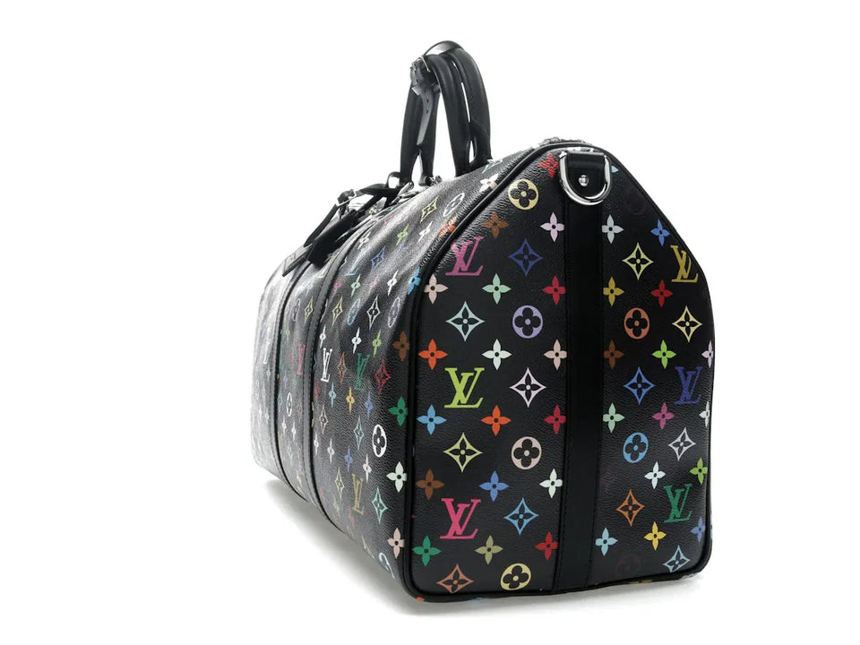 Louis Vuitton x Takashi Murakami Keepall Bandouliere 50 Black Multicolored