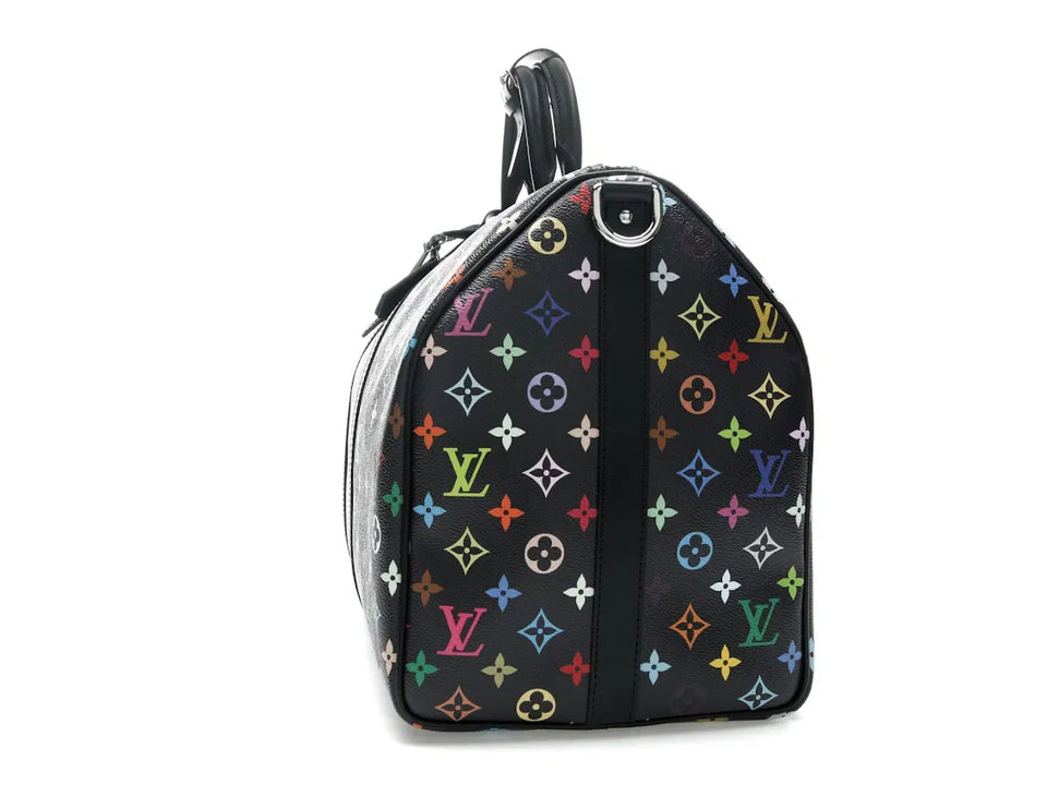 Louis Vuitton x Takashi Murakami Keepall Bandouliere 50 Black Multicolored