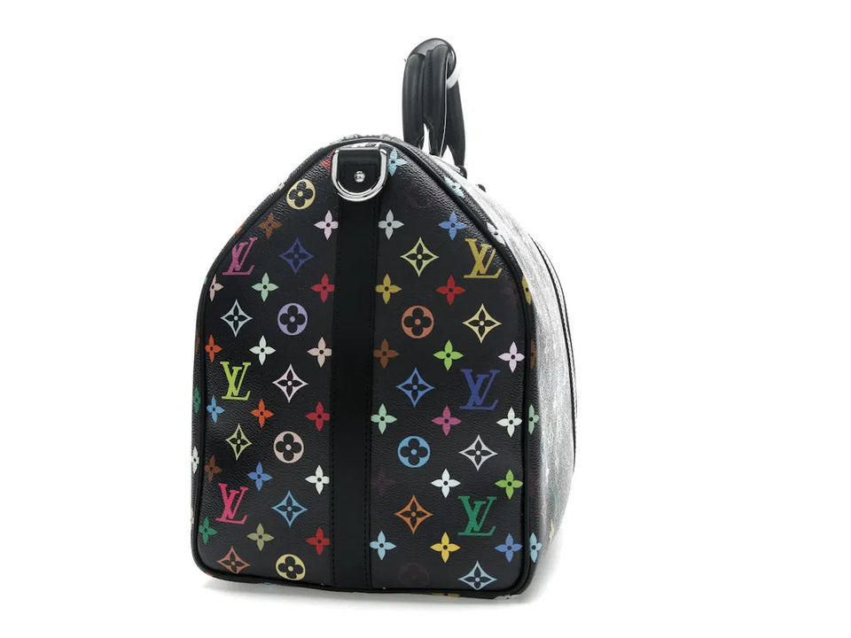 Louis Vuitton x Takashi Murakami Keepall Bandouliere 50 Black Multicolored