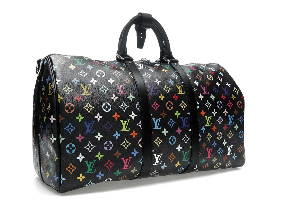 Louis Vuitton x Takashi Murakami Keepall Bandouliere 50 Black Multicolored