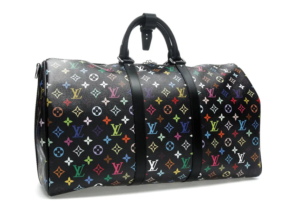 Louis Vuitton x Takashi Murakami Keepall Bandouliere 50 Black Multicolored