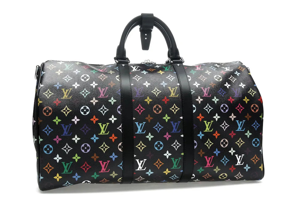 Louis Vuitton x Takashi Murakami Keepall Bandouliere 50 Black Multicolored