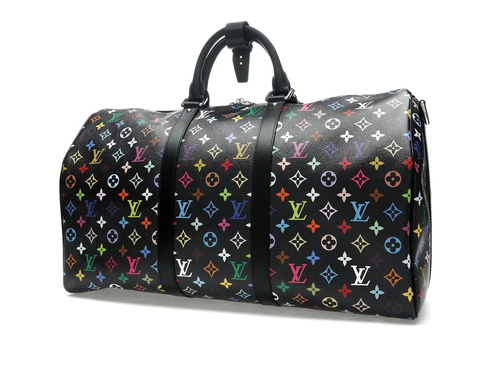 Louis Vuitton x Takashi Murakami Keepall Bandouliere 50 Black Multicolored
