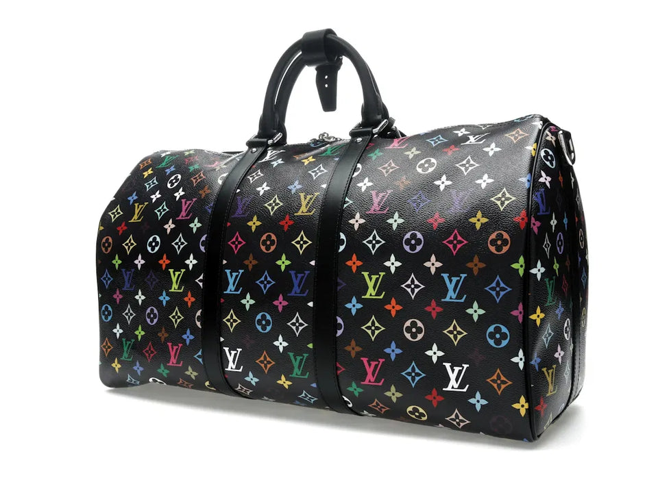 Louis Vuitton x Takashi Murakami Keepall Bandouliere 50 Black Multicolored