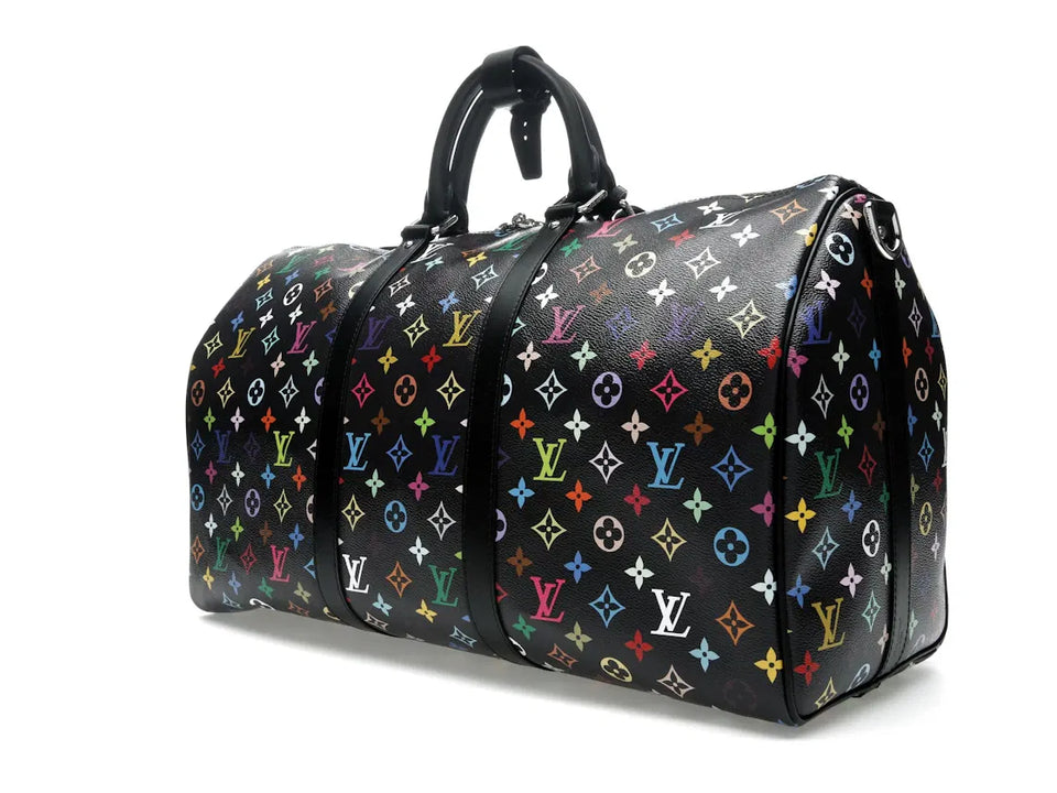 Louis Vuitton x Takashi Murakami Keepall Bandouliere 50 Black Multicolored