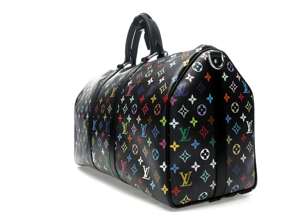 Louis Vuitton x Takashi Murakami Keepall Bandouliere 50 Black Multicolored