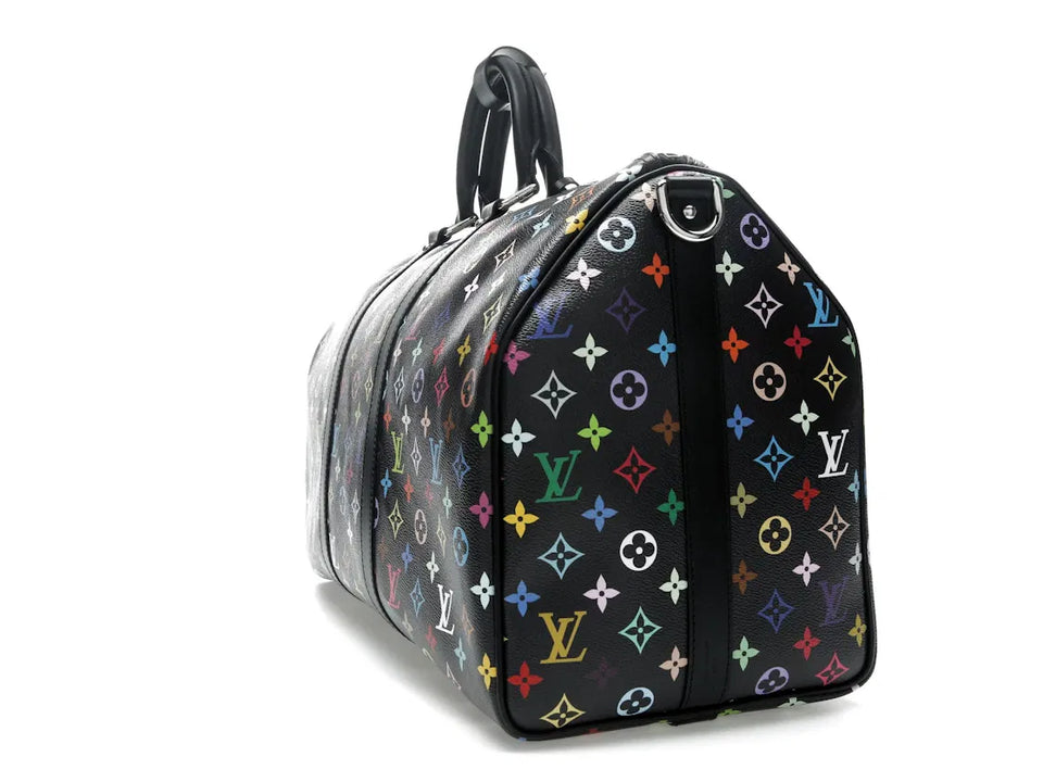 Louis Vuitton x Takashi Murakami Keepall Bandouliere 50 Black Multicolored