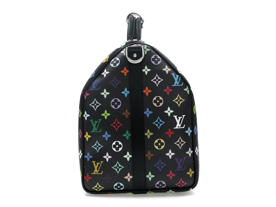 Louis Vuitton x Takashi Murakami Keepall Bandouliere 50 Black Multicolored