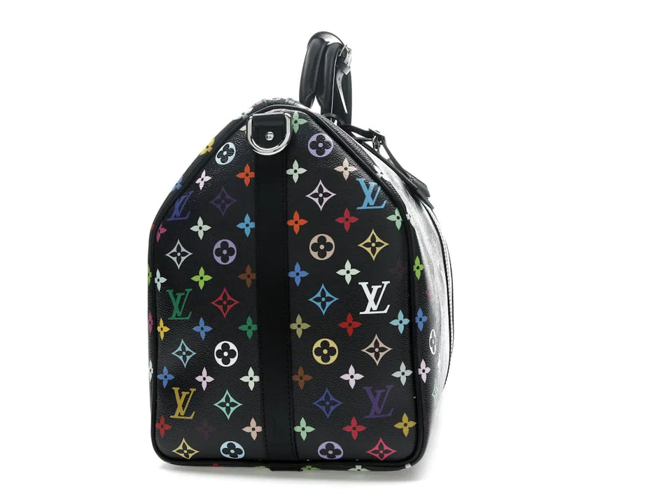 Louis Vuitton x Takashi Murakami Keepall Bandouliere 50 Black Multicolored