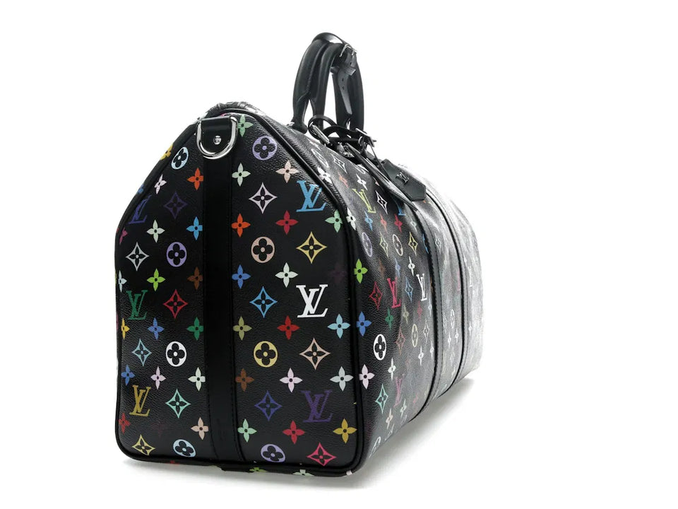 Louis Vuitton x Takashi Murakami Keepall Bandouliere 50 Black Multicolored