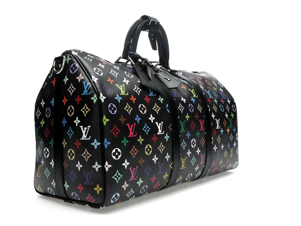 Louis Vuitton x Takashi Murakami Keepall Bandouliere 50 Black Multicolored