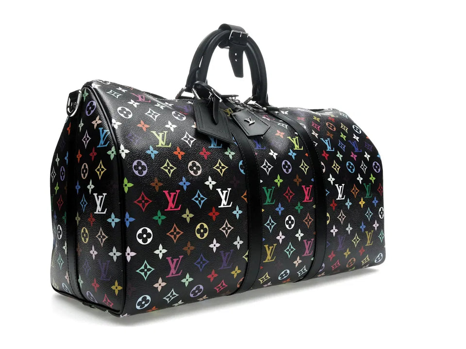 Louis Vuitton x Takashi Murakami Keepall Bandouliere 50 Black Multicolored