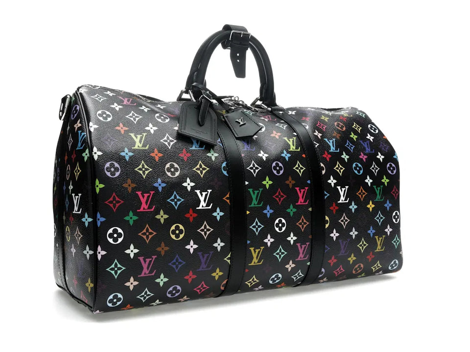 Louis Vuitton x Takashi Murakami Keepall Bandouliere 50 Black Multicolored