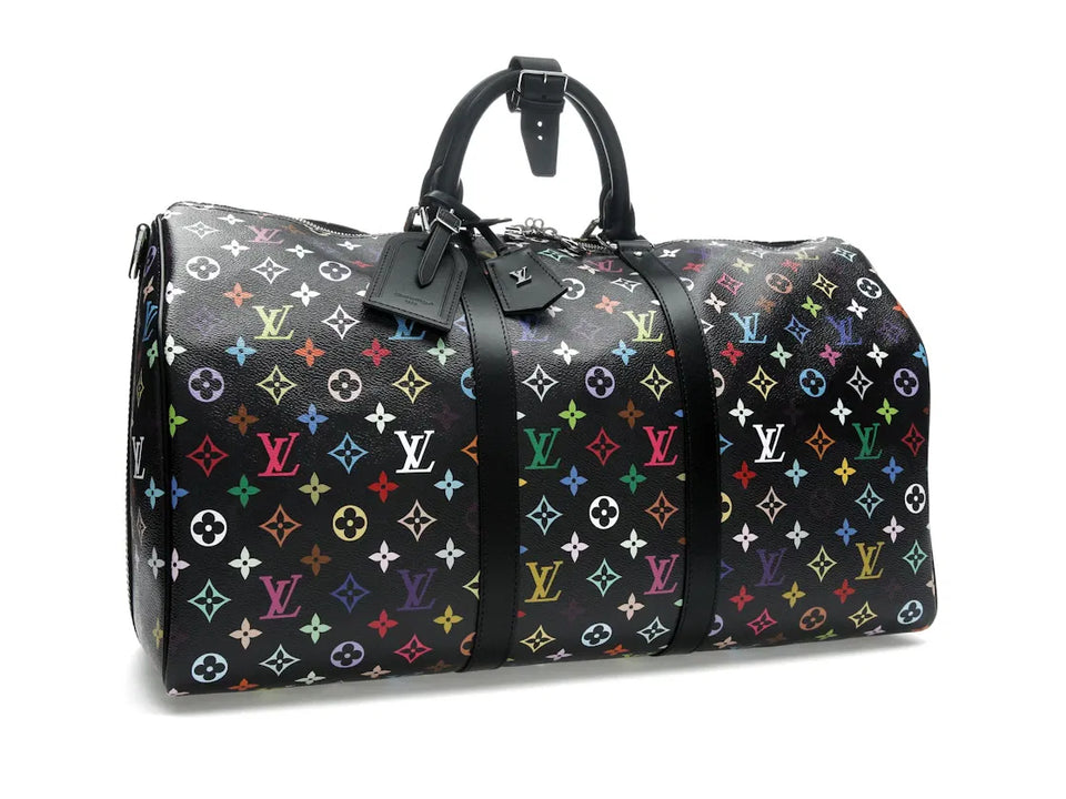 Louis Vuitton x Takashi Murakami Keepall Bandouliere 50 Black Multicolored