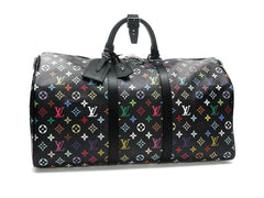 Louis Vuitton x Takashi Murakami Keepall Bandouliere 50 Black Multicolored