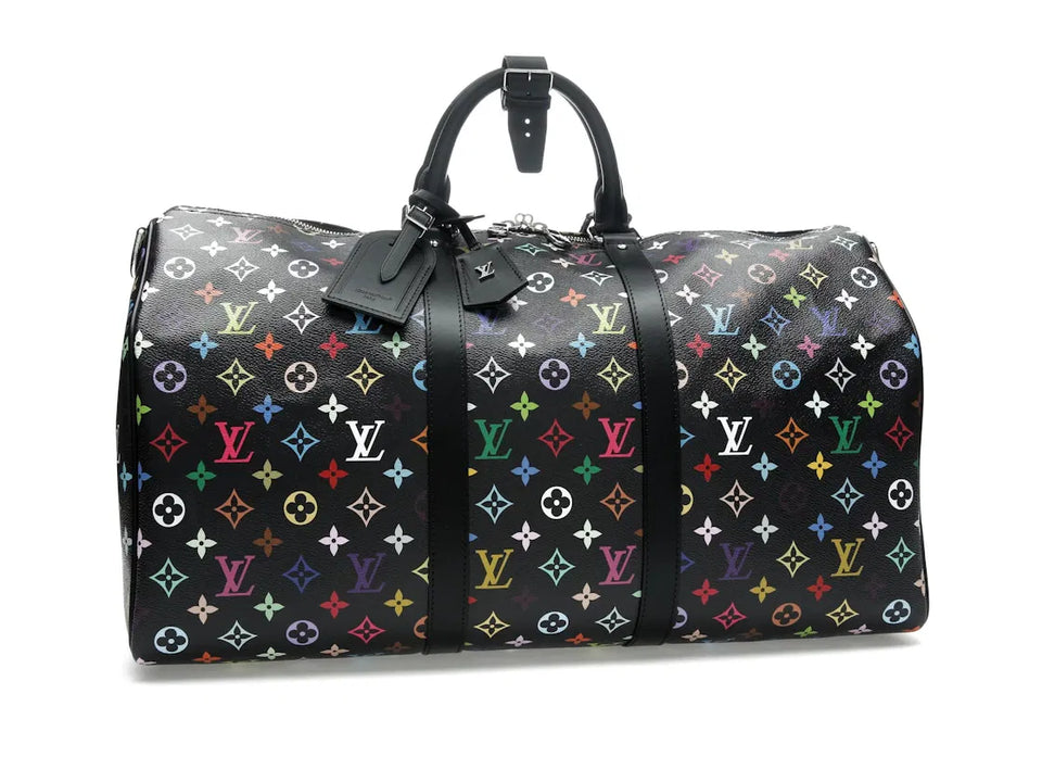 Louis Vuitton x Takashi Murakami Keepall Bandouliere 50 Black Multicolored