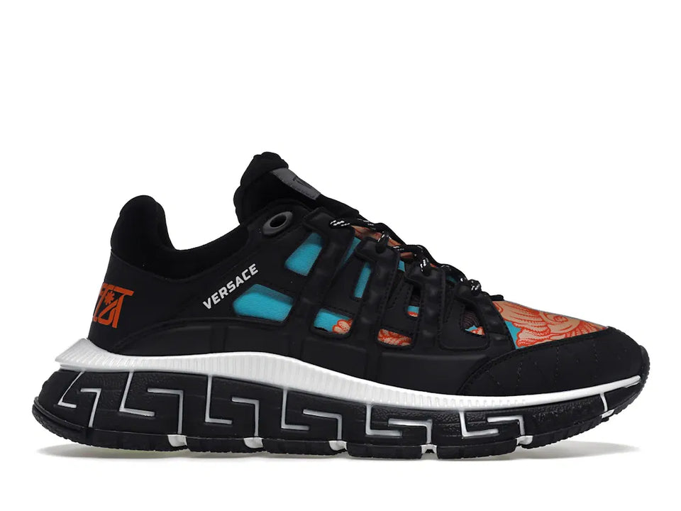 Versace Trigreca Black Blue Orange