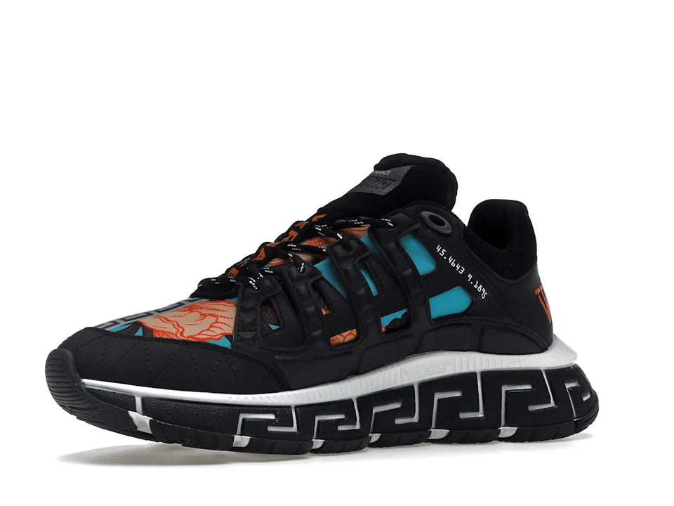Versace Trigreca Black Blue Orange