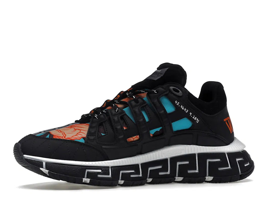 Versace Trigreca Black Blue Orange