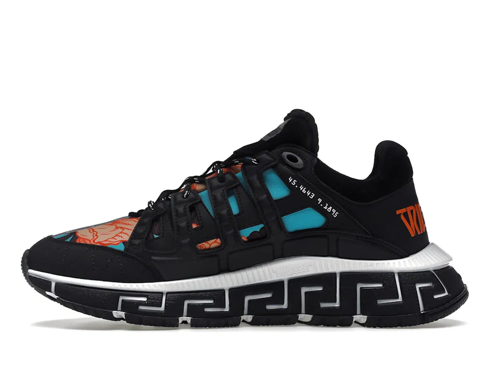 Versace Trigreca Black Blue Orange