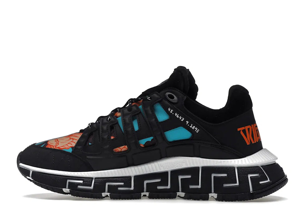 Versace Trigreca Black Blue Orange
