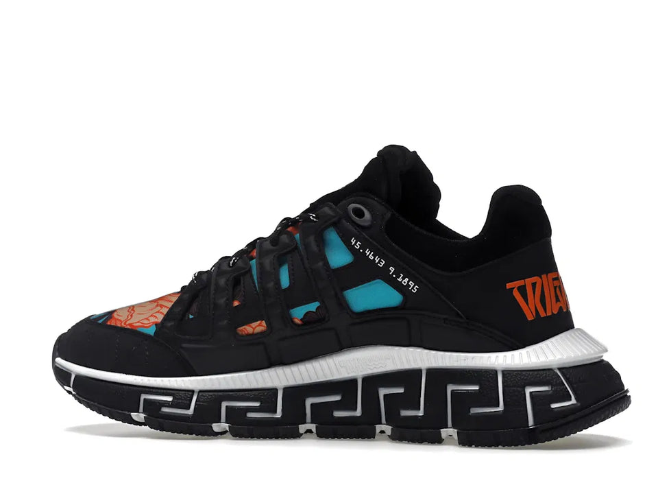 Versace Trigreca Black Blue Orange
