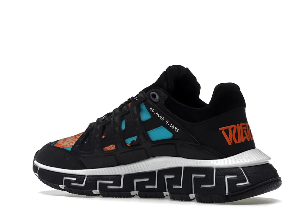 Versace Trigreca Black Blue Orange