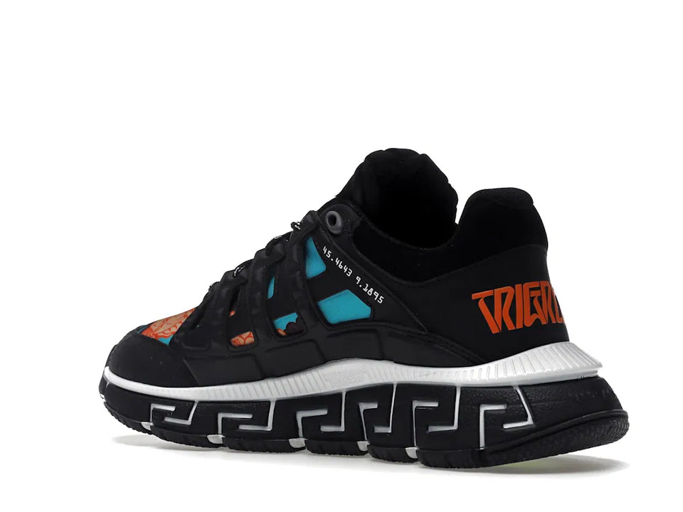Versace Trigreca Black Blue Orange