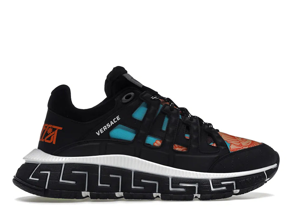 Versace Trigreca Black Blue Orange