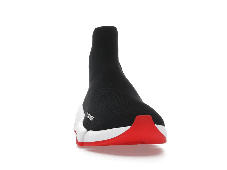 Balenciaga Speed 2.0 Recycled Knit Black White Red Sole