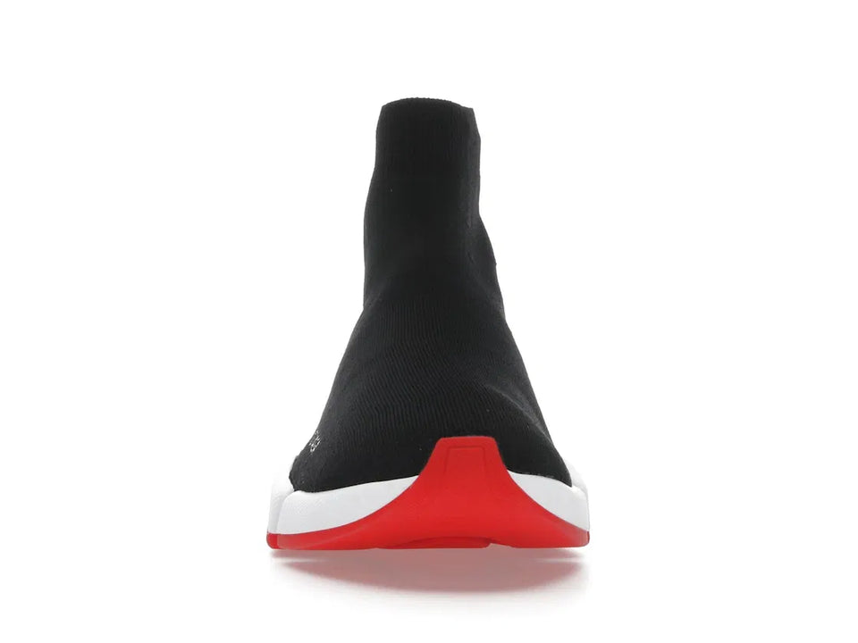 Balenciaga Speed 2.0 Recycled Knit Black White Red Sole